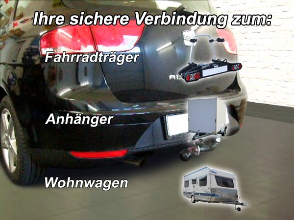 Anhängerkupplung für Seat-Altea Fließheck, ohne Elektrosatzvorbereitung, Baureihe 2004- starr